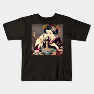 ramen life - ukiyo-e ramen life Kids T-Shirt